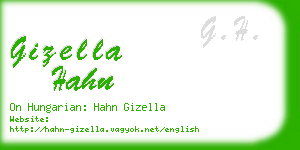 gizella hahn business card